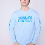 Vision Street Wear Team Logo T-Shirt Blue Cloud