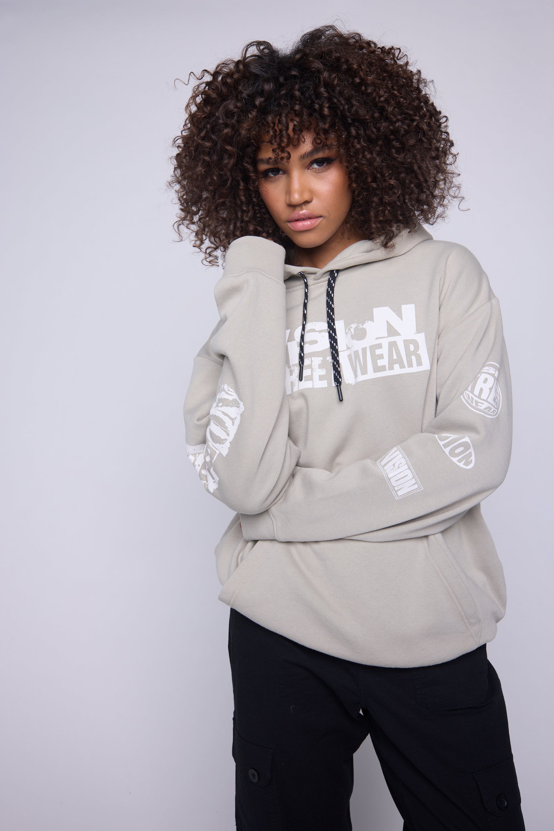 Vision Street Wear Team Logo Hoodie Mushroom