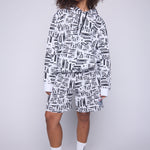 Vision Street Wear Aop Newspaper Hoodie Ivory