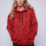 Vision Street Wear Aop Tattoo Hoodie Red