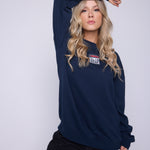 Vision Street Wear Printed Box Logo Sweatshirt Navy