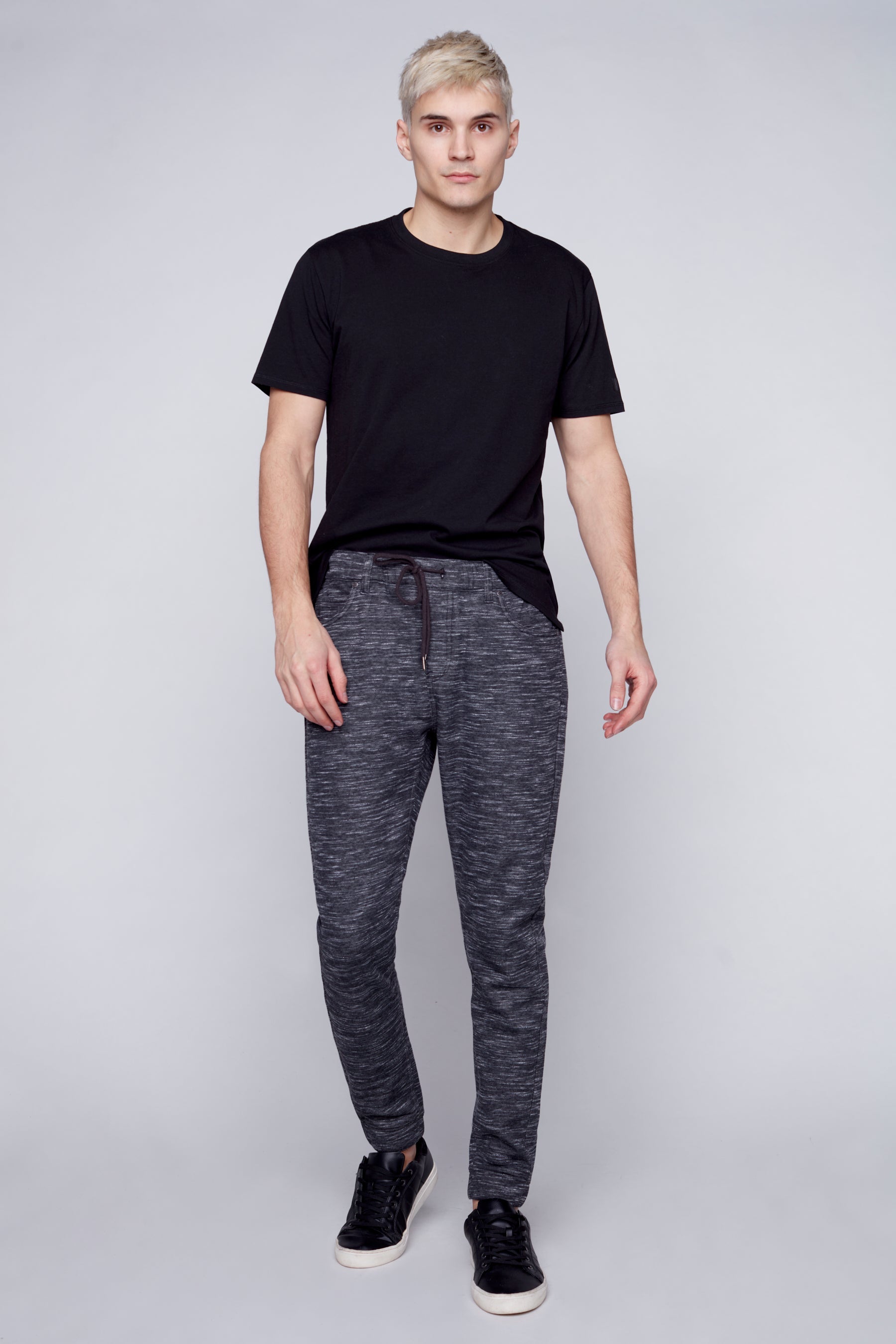 JAGGER - 5 Pocket Fleece Jogger - Heather Charcoal - DENIM SOCIETY