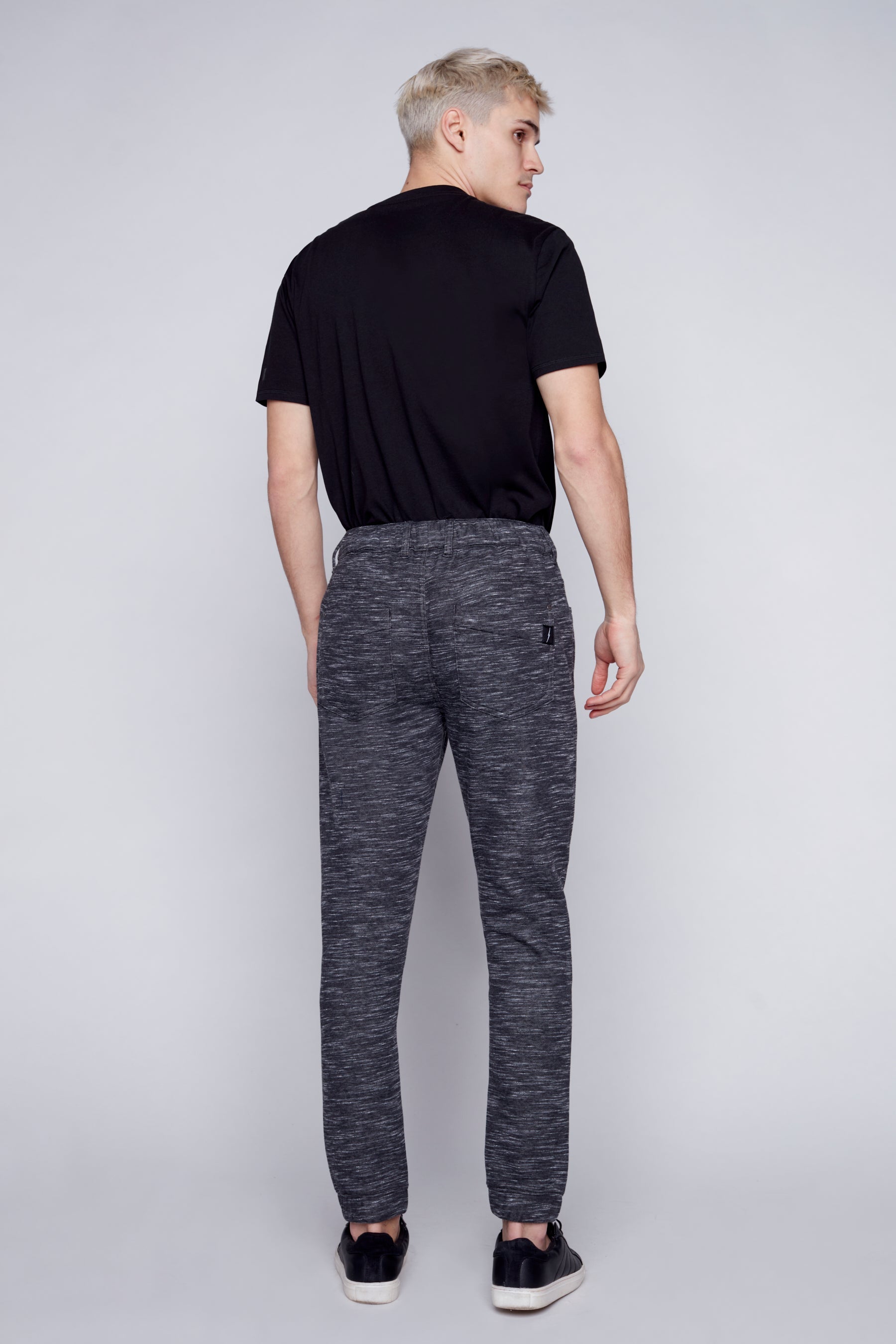 JAGGER - 5 Pocket Fleece Jogger - Heather Charcoal - DENIM SOCIETY