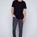 JAGGER - 5 Pocket Fleece Jogger - Heather Charcoal - DENIM SOCIETY