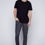 JAGGER - 5 Pocket Fleece Jogger - Heather Charcoal - DENIM SOCIETY