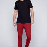 JAGGER - 5 Pocket Fleece Jogger - Heather Red - DNEIM SOCIETY