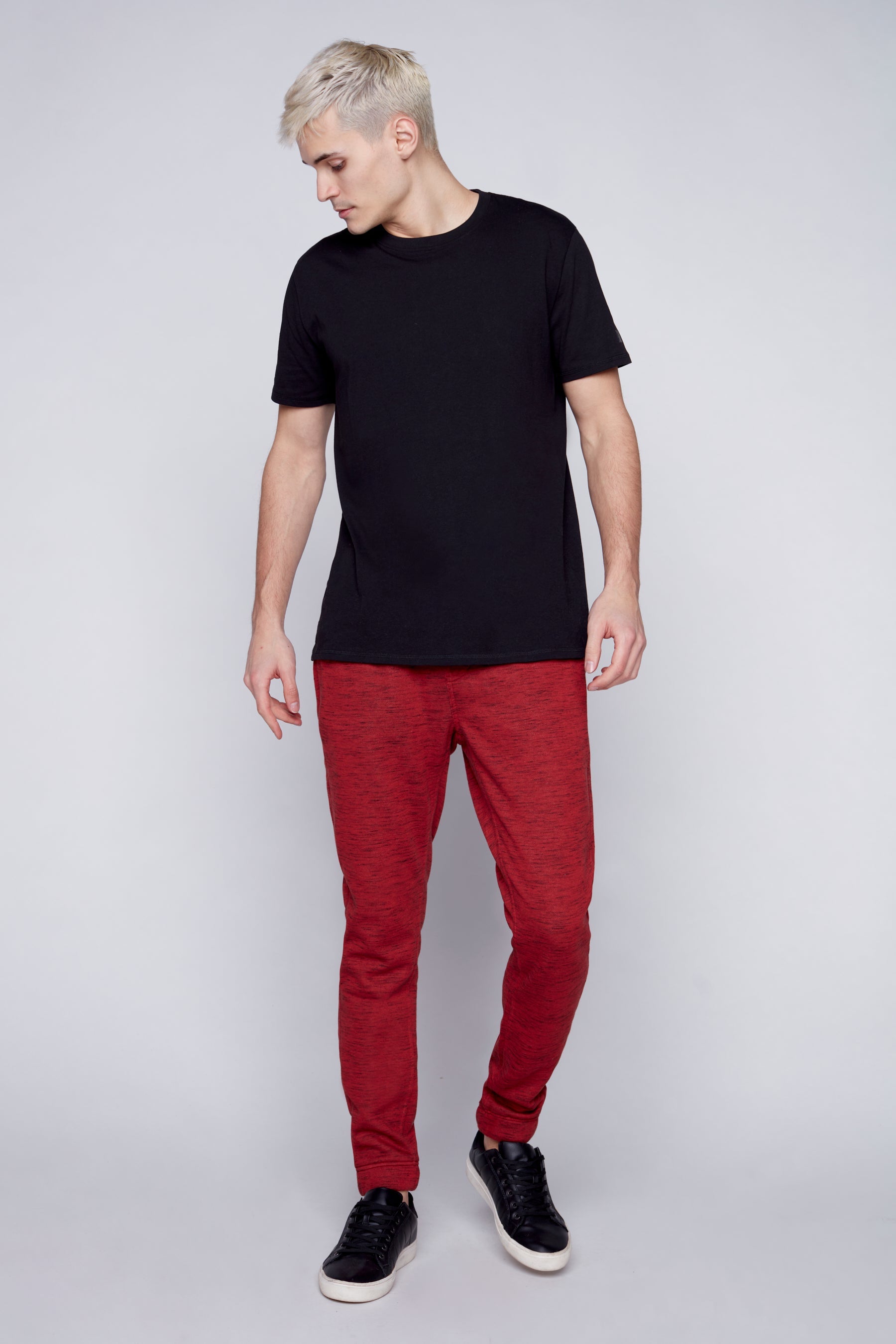 JAGGER - 5 Pocket Fleece Jogger - Heather Red - DNEIM SOCIETY