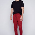 JAGGER - 5 Pocket Fleece Jogger - Heather Red - DNEIM SOCIETY