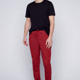 JAGGER - 5 Pocket Fleece Jogger - Heather Red - DNEIM SOCIETY