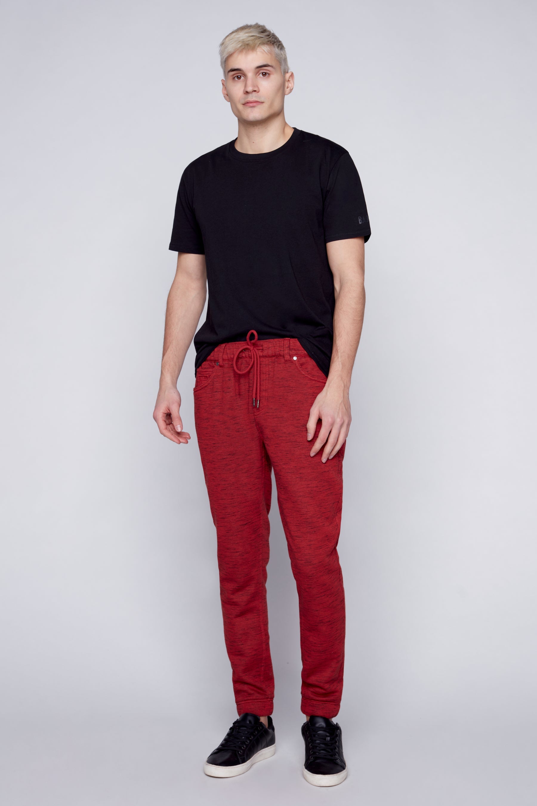 JAGGER - 5 Pocket Fleece Jogger - Heather Red - DNEIM SOCIETY