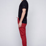 JAGGER - 5 Pocket Fleece Jogger - Heather Red - DNEIM SOCIETY