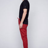 JAGGER - 5 Pocket Fleece Jogger - Heather Red - DNEIM SOCIETY