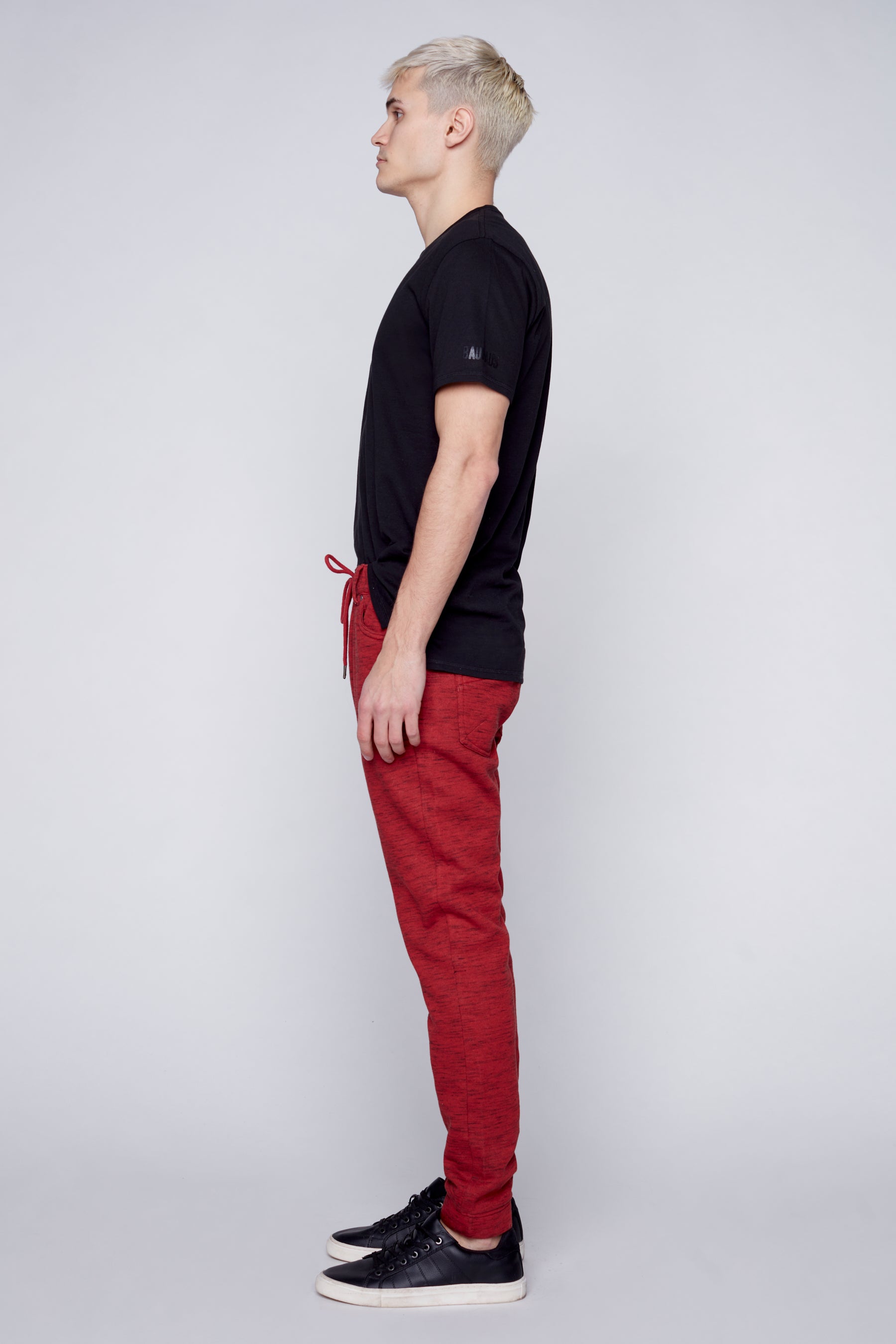 JAGGER - 5 Pocket Fleece Jogger - Heather Red - DNEIM SOCIETY