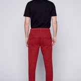 JAGGER - 5 Pocket Fleece Jogger - Heather Red - DNEIM SOCIETY