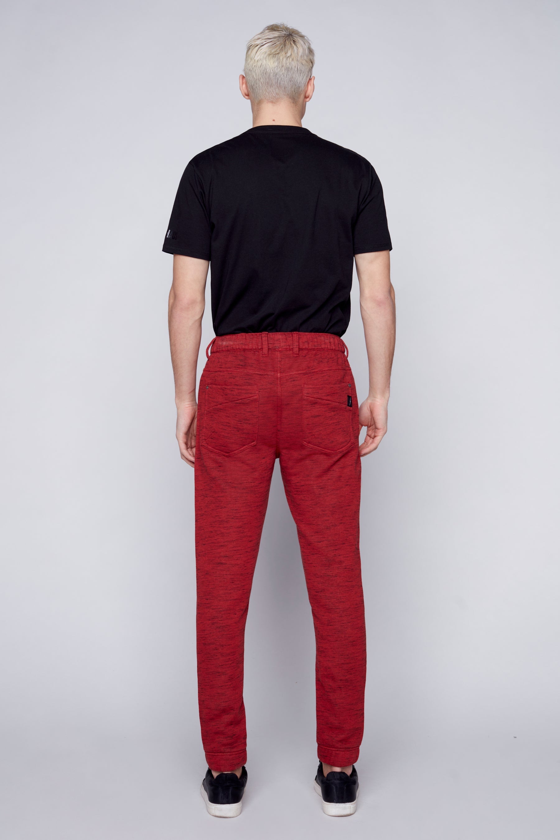 JAGGER - 5 Pocket Fleece Jogger - Heather Red - DNEIM SOCIETY