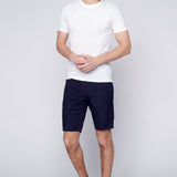 KRAVITZ - Mens Shorts With bellowed Cargo pockets - Navy - DENIM SOCIETY