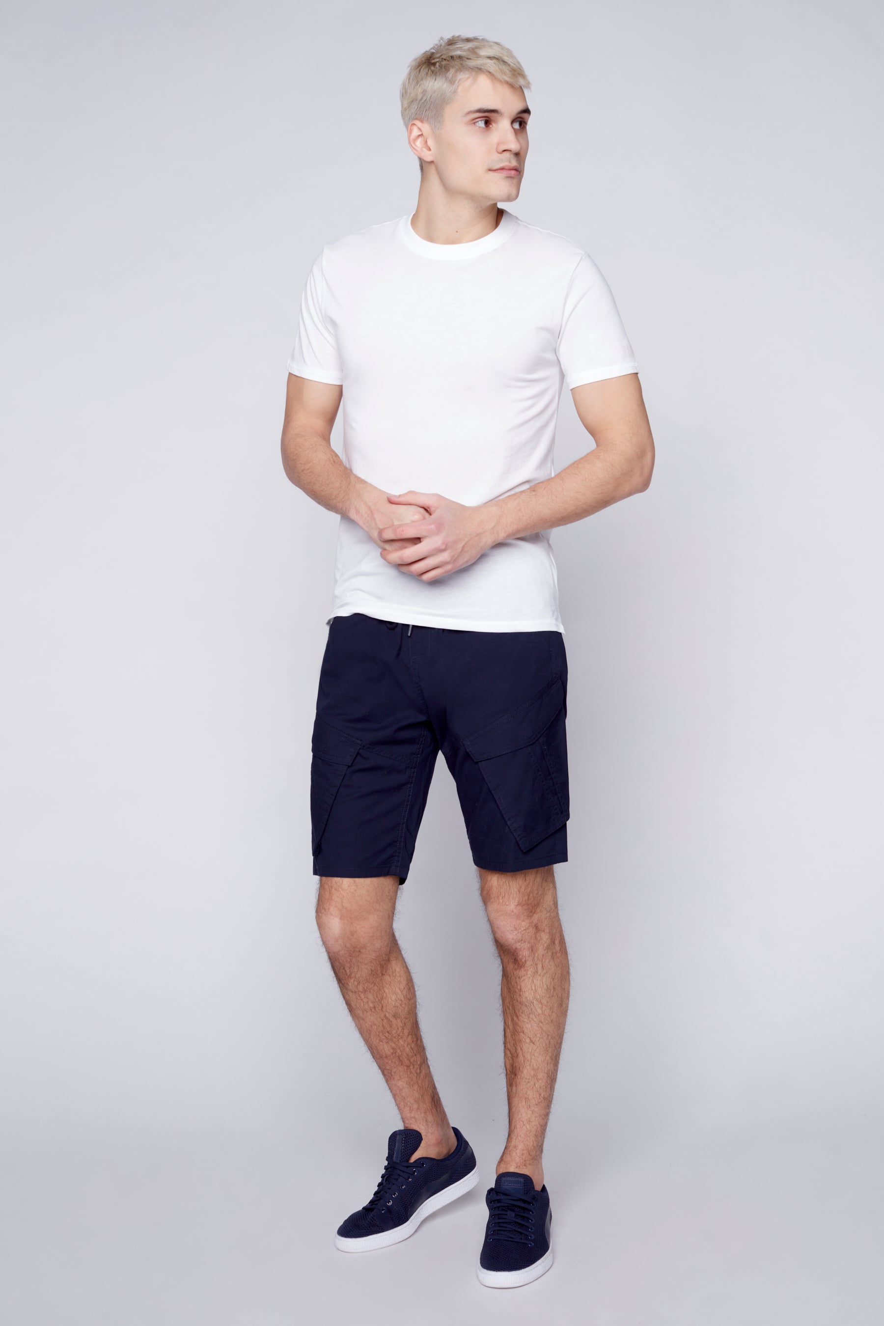 KRAVITZ - Mens Shorts With bellowed Cargo pockets - Navy - DENIM SOCIETY