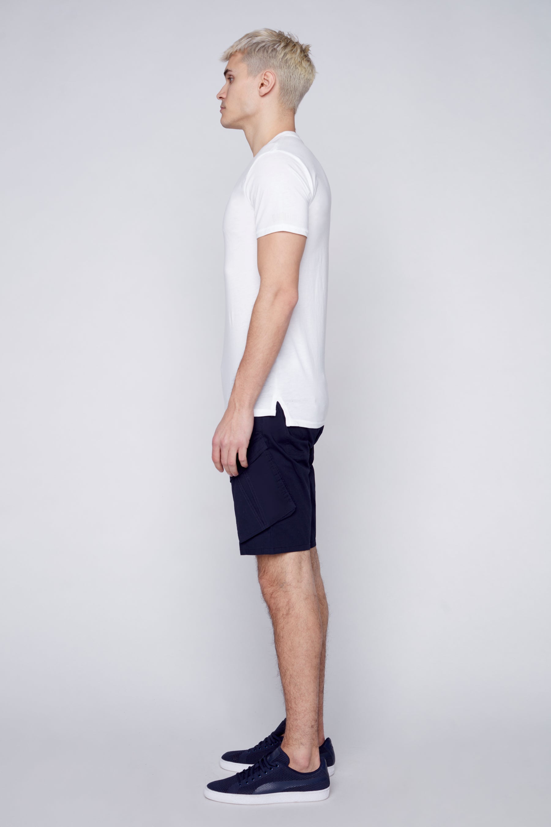 KRAVITZ - Mens Shorts With bellowed Cargo pockets - Navy - DENIM SOCIETY