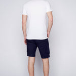 KRAVITZ - Mens Shorts With bellowed Cargo pockets - Navy - DENIM SOCIETY