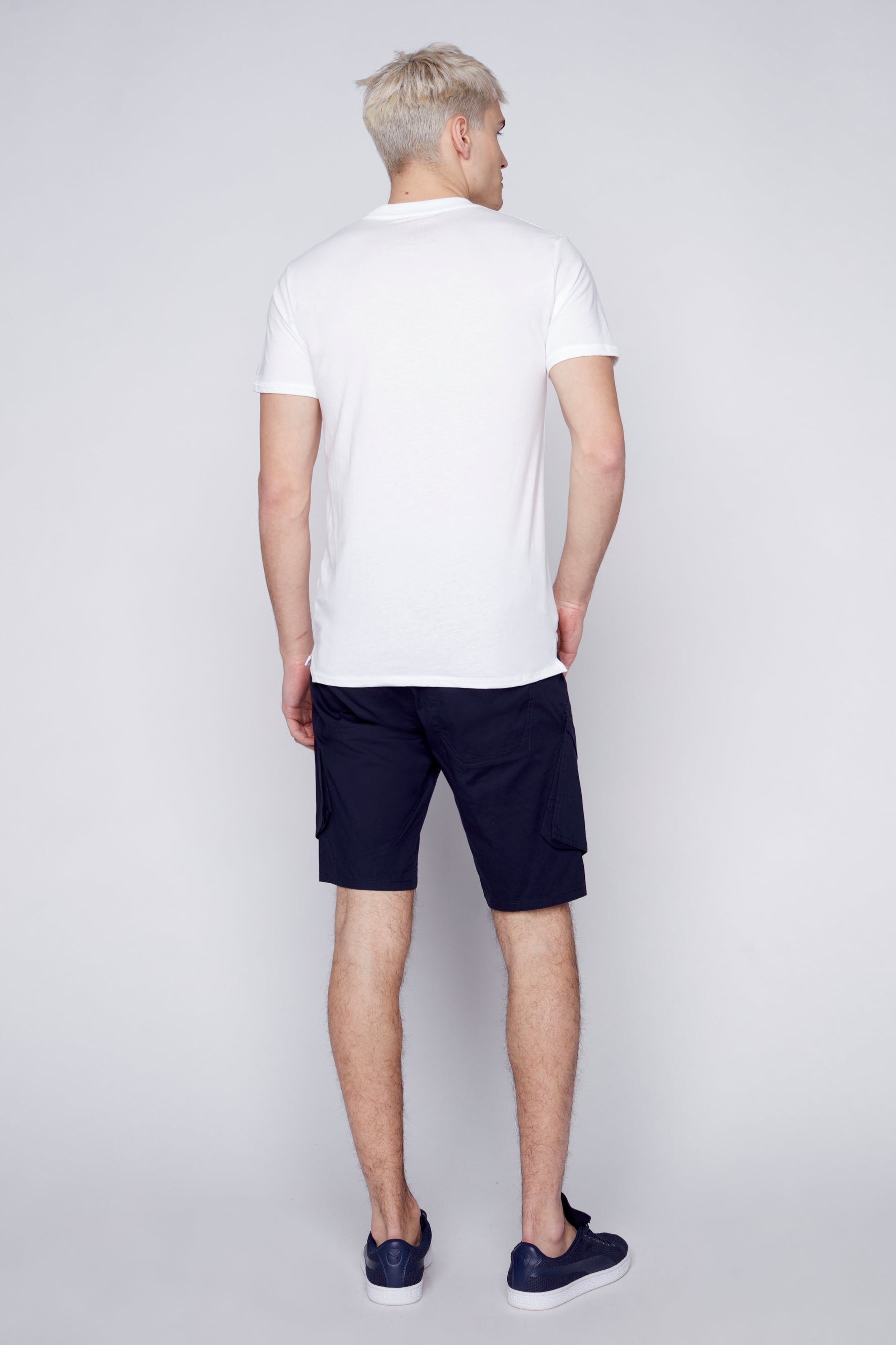 KRAVITZ - Mens Shorts With bellowed Cargo pockets - Navy - DENIM SOCIETY