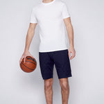 KRAVITZ - Mens Shorts With bellowed Cargo pockets - Navy - DENIM SOCIETY