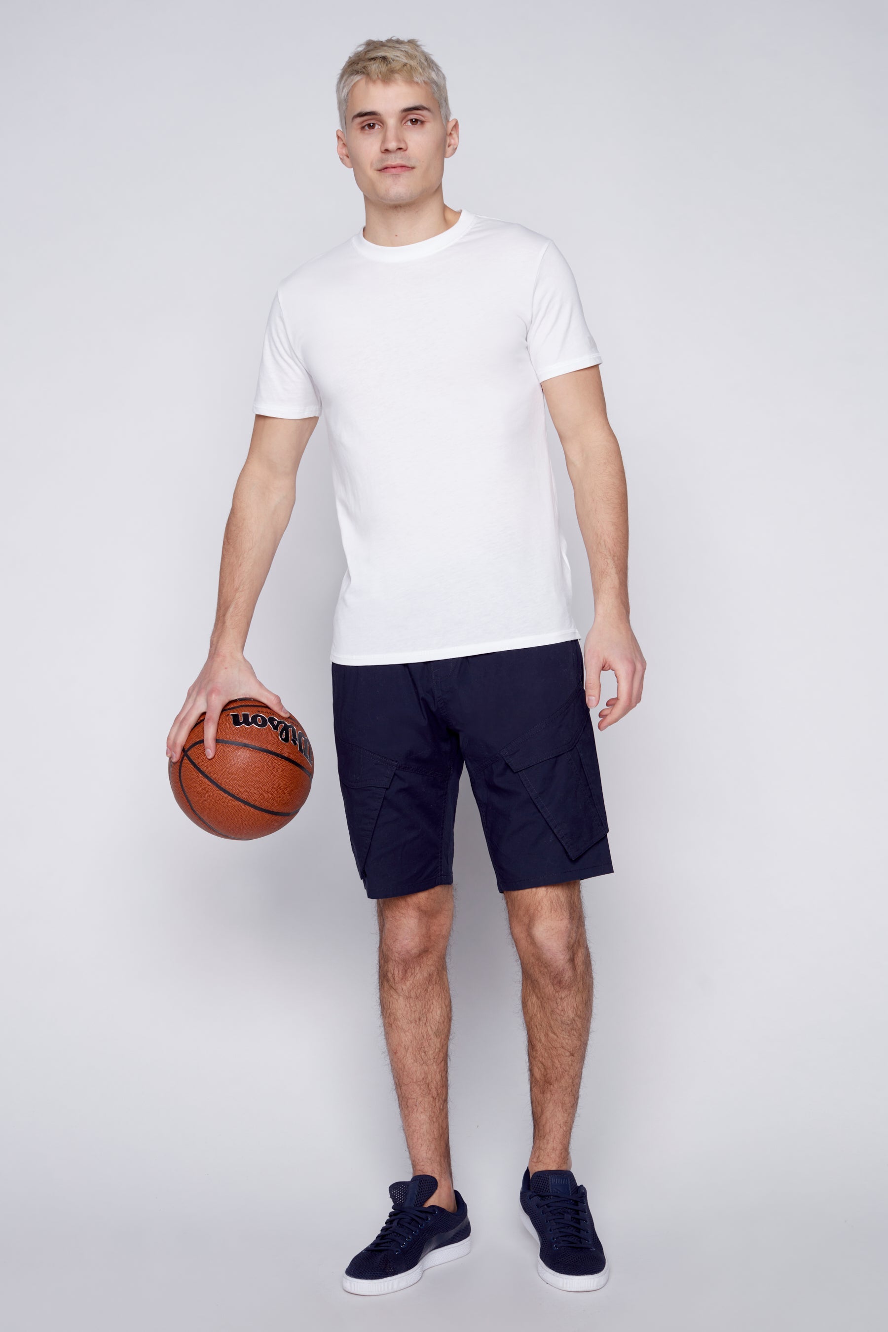 KRAVITZ - Mens Shorts With bellowed Cargo pockets - Navy - DENIM SOCIETY