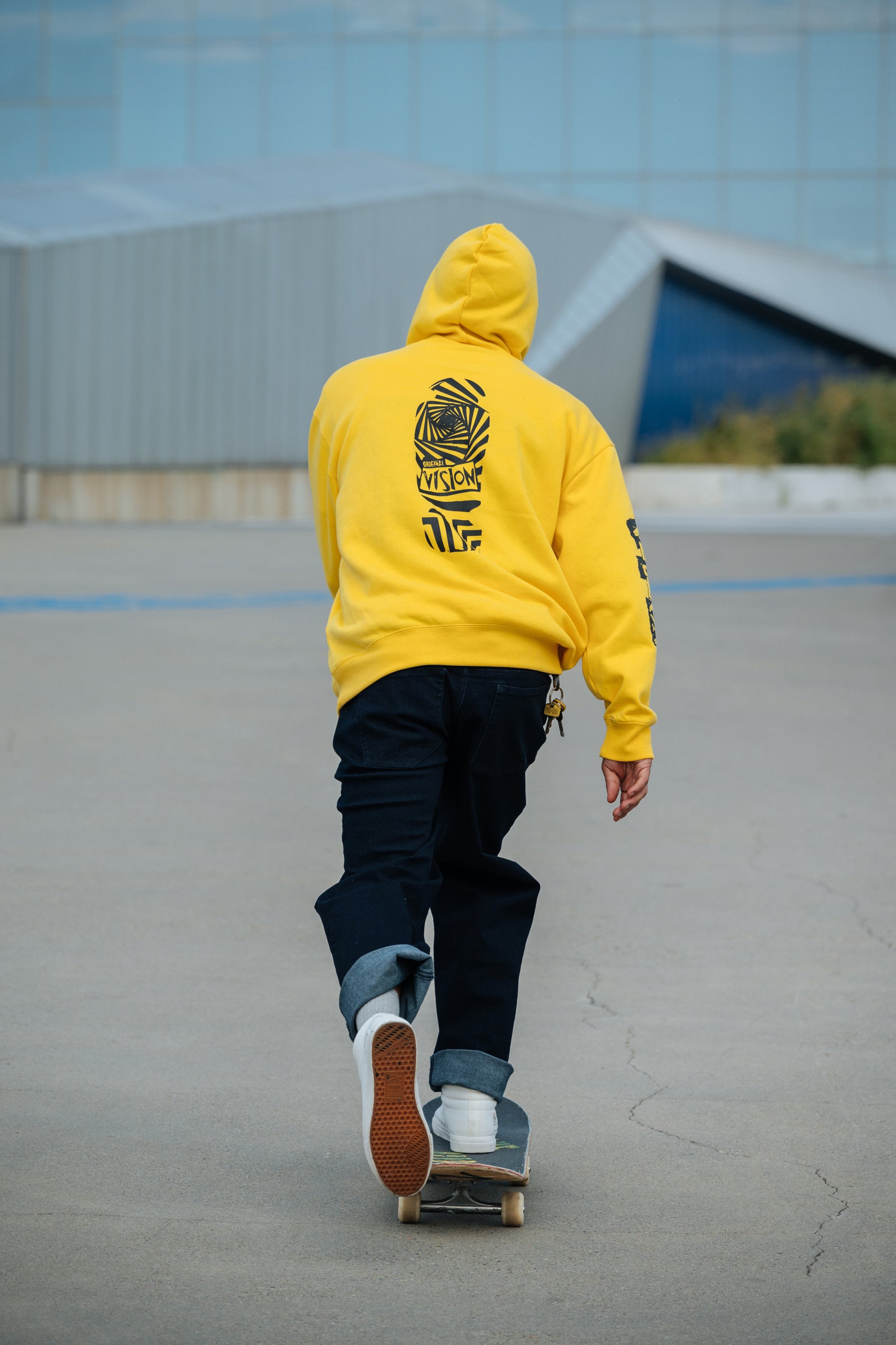 Vision Street Wear Team Logo Hoodie Yellow