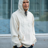 Vision Street Wear Front Embroided Logo Hoodie Bone