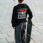 Vision Street Wear Long Sleeves Iconic Logo T-Shirt Black