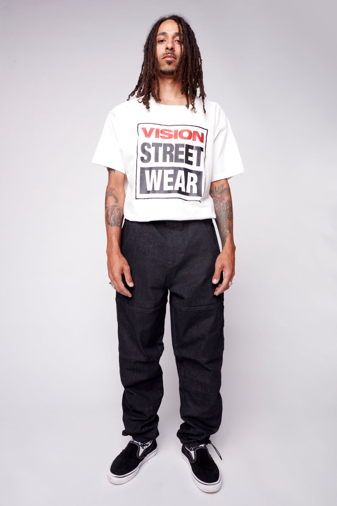 Vision Street Wear OLI Straight Leg Denim With Adjustable Bottom Hem Black