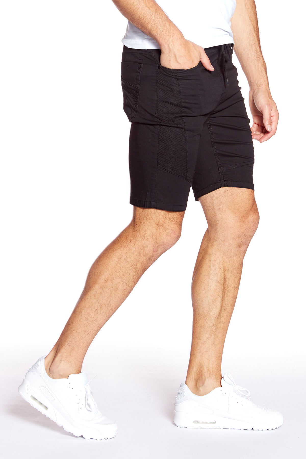 CASH -Mens Ripstop Moto Stitch Short - Black - DENIM SOCIETY™