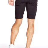 CASH -Mens Ripstop Moto Stitch Short - Black - DENIM SOCIETY™