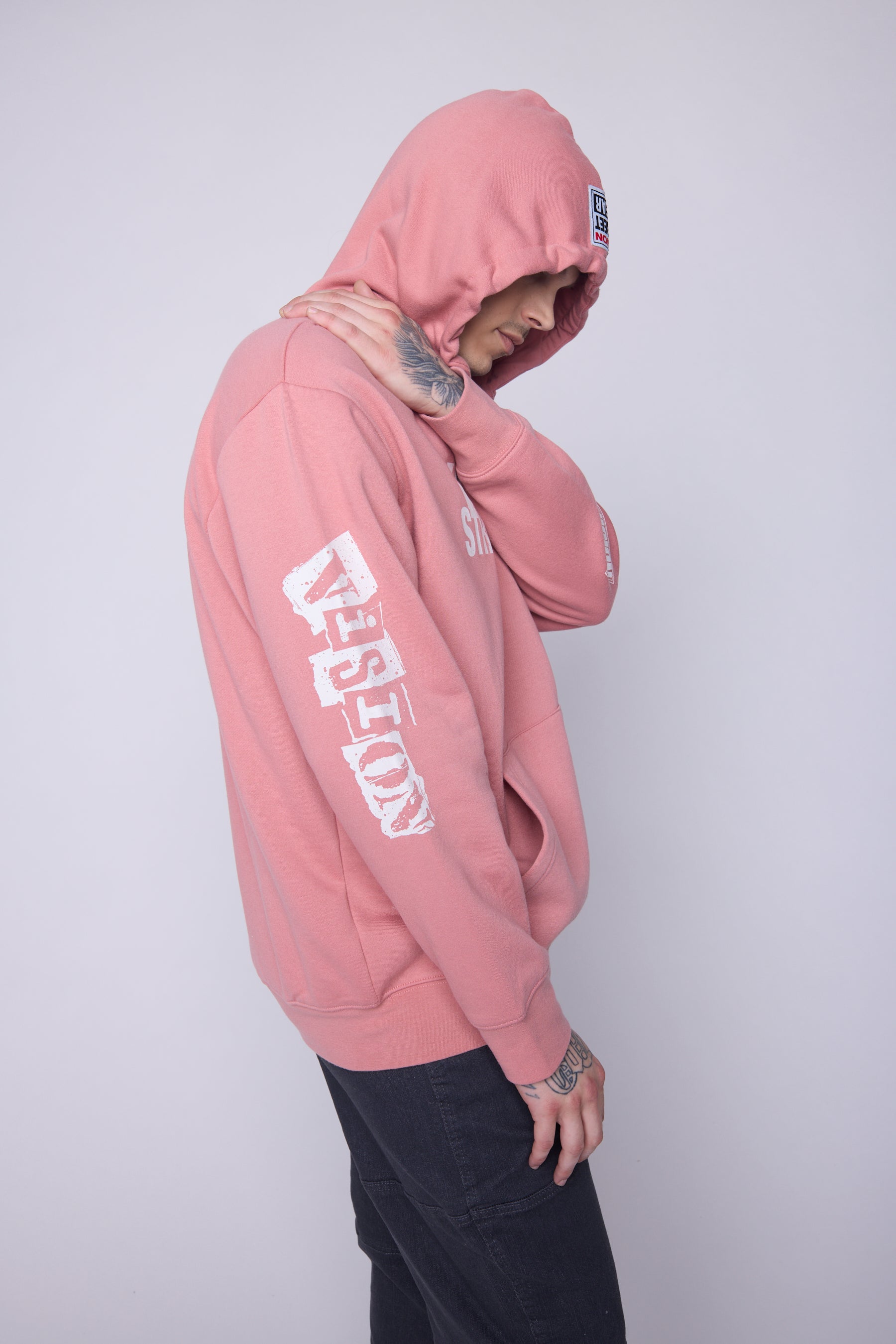 Vision Street Wear Team Logo Hoodie Dusty Rose