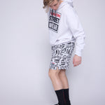 Vision Street Wear Aop Newspaper Shorts Ivory