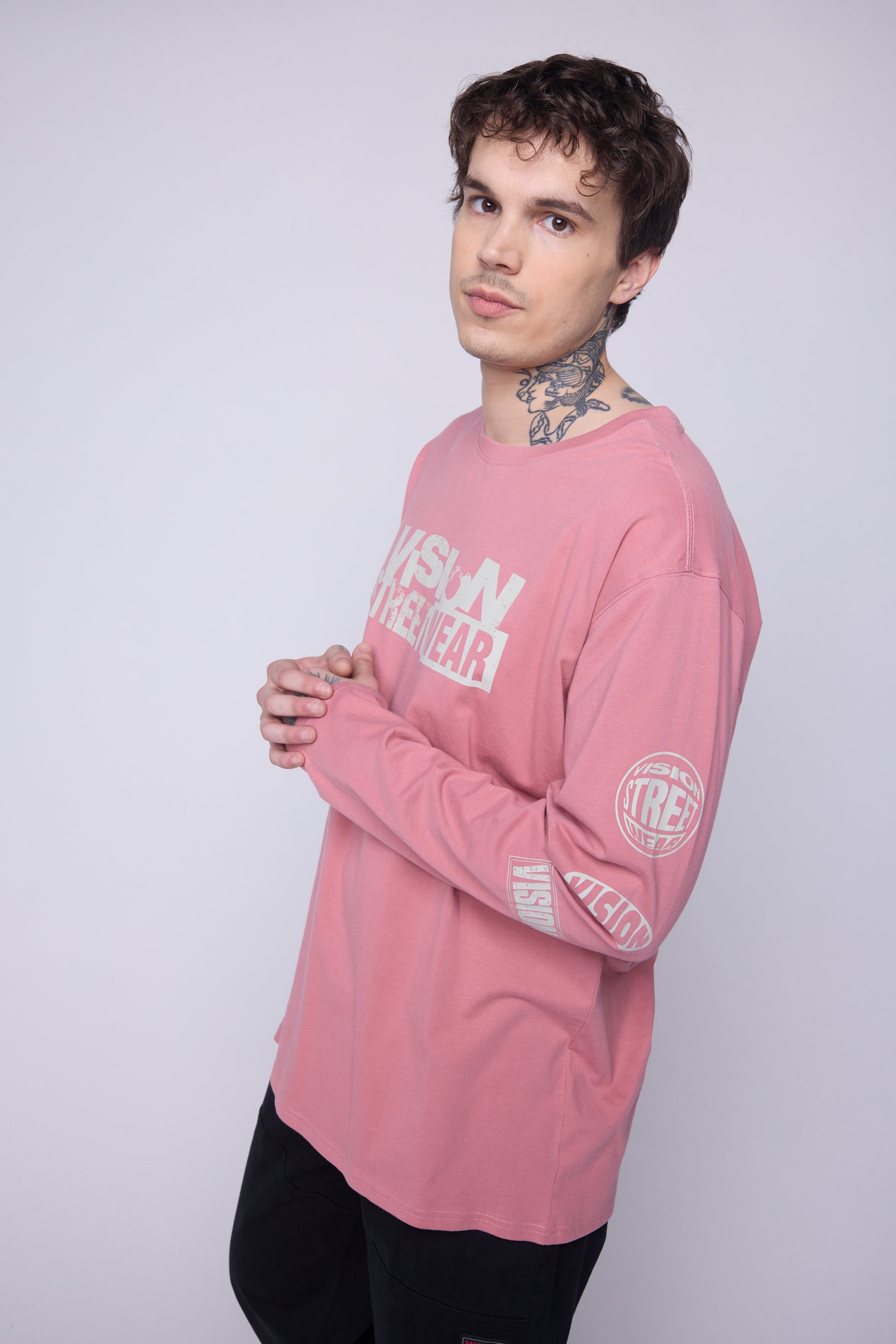 Vision Street Wear Team Logo T-Shirt Dusty Rose