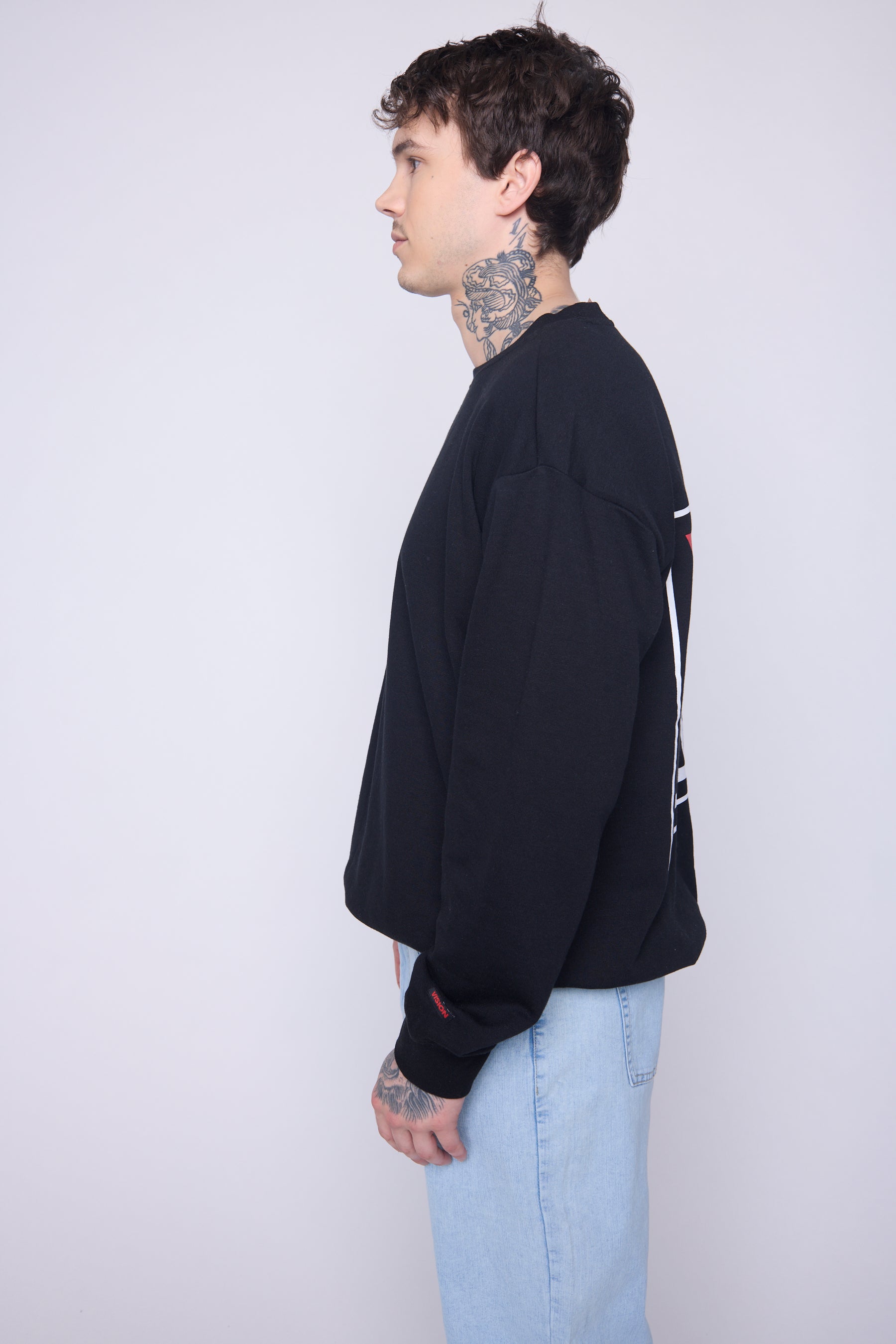 Vision Street Wear Printed Box Logo Sweatshirt Black