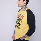 Vision Street Wear 3/4 Raglan Sleeve Box Logo Print Butter