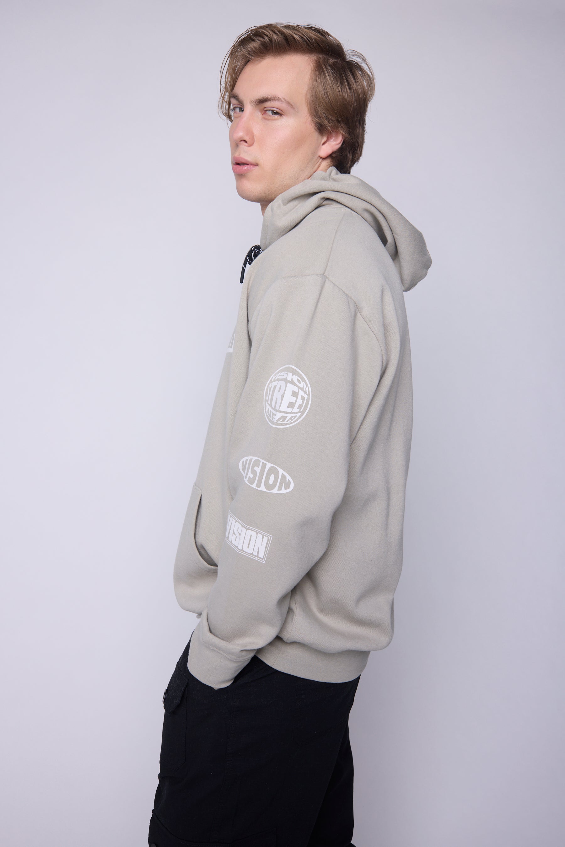 Vision Street Wear Team Logo Hoodie Mushroom