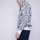 Vision Street Wear Aop Newspaper Hoodie Ivory