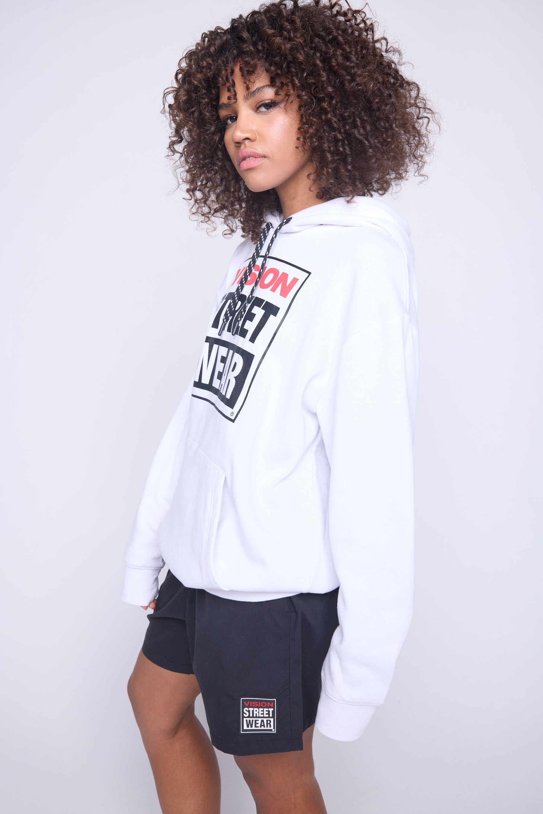 Vision Street Wear Iconic Logo Hoodie Ivory