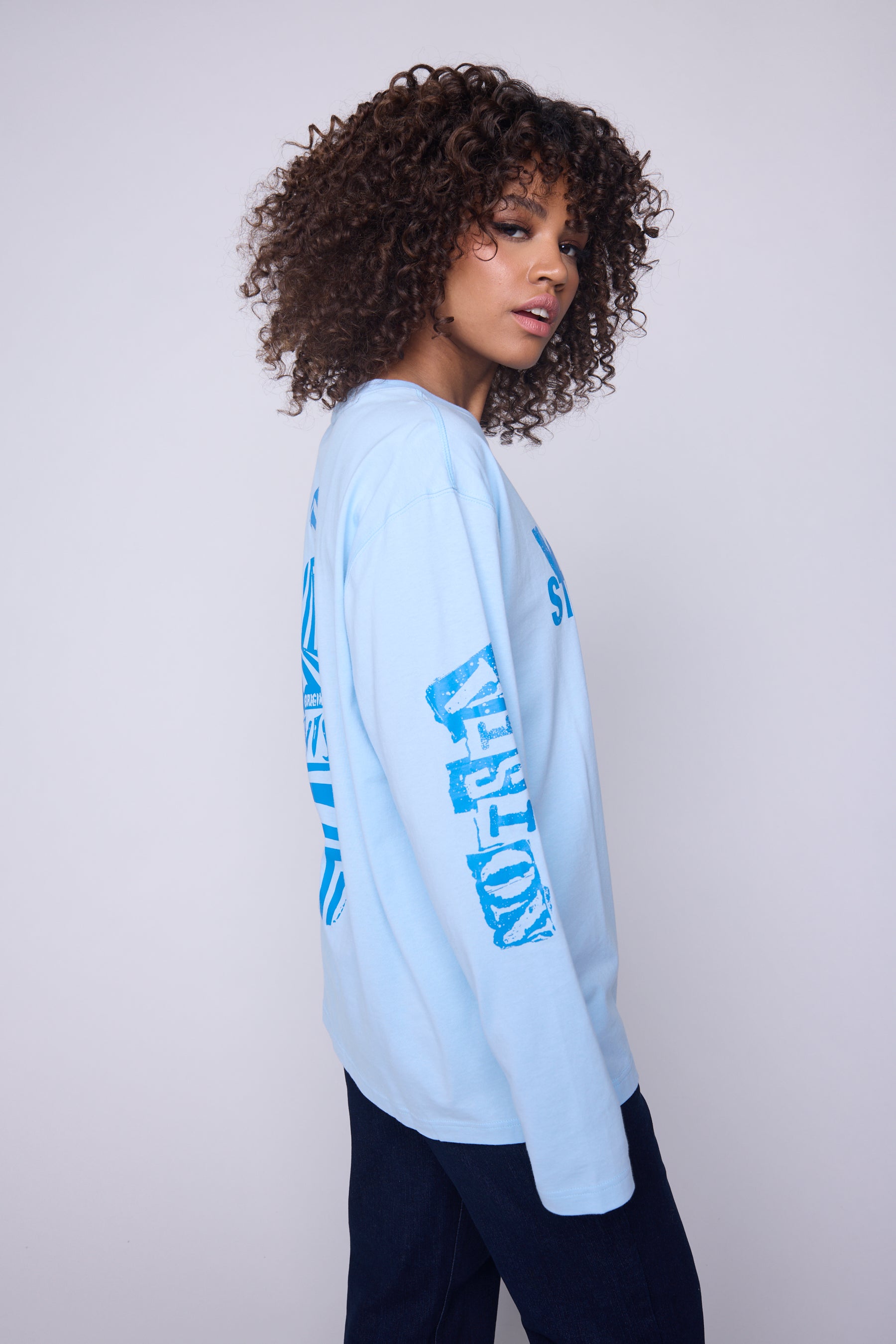 Vision Street Wear Team Logo T-Shirt Blue Cloud