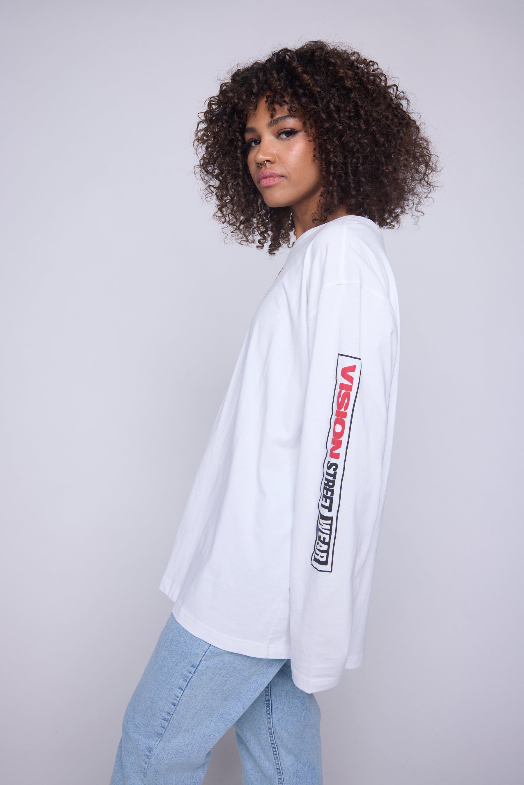 Vision Street Wear Puffy Print T-Shirt Ivory