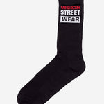 Vision Street Wear Skateboard Sports Socks Black