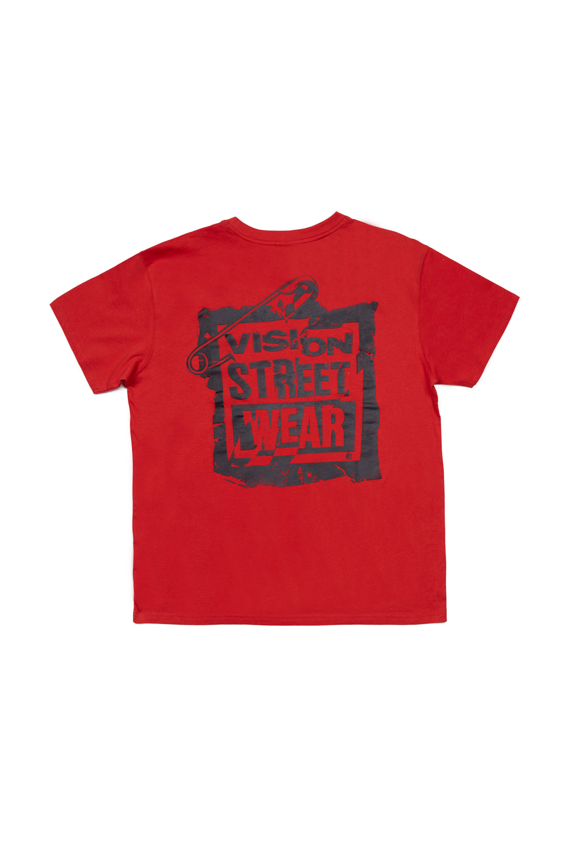 Vision Street Wear Safety Pin Logo T-Shirt Red