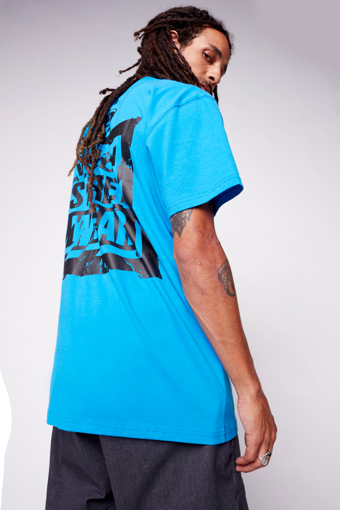 Vision Street Wear Safety Pin Logo T-Shirt Blue