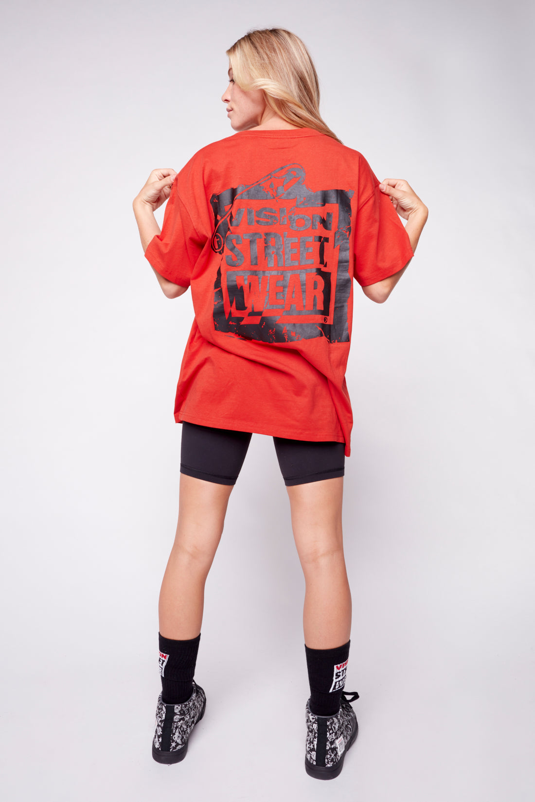 Vision Street Wear Safety Pin Logo T-Shirt Red