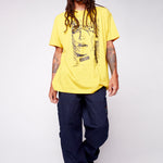 Vision Street Wear Face Print Logo T-Shirt Yellow