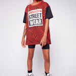 Vision Street Wear Spirals Aop Logo T-Shirt Red & Black