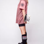 Vision Street Wear Broken Check T-Shirt Dusty Rose