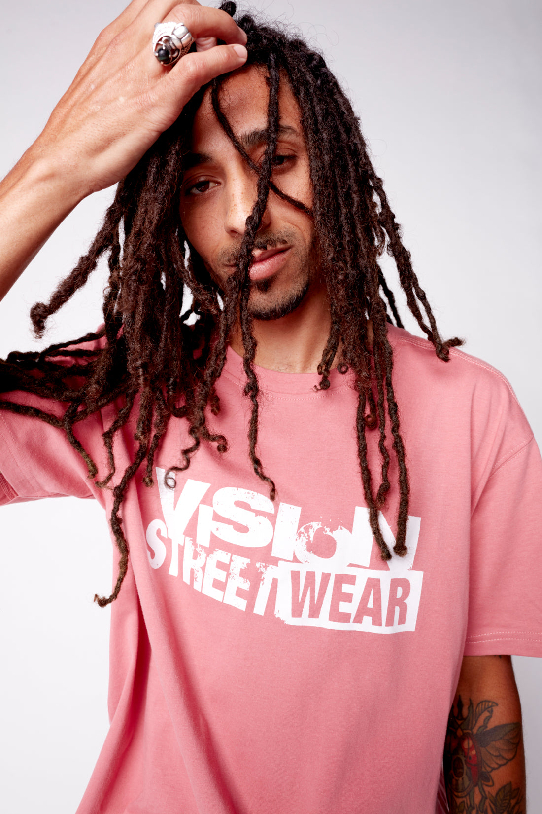 Vision Street Wear Team Logo T-Shirt Dusty Rose